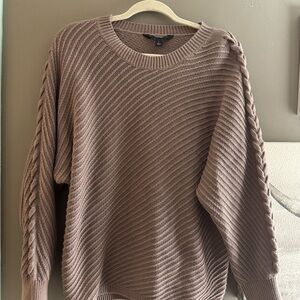 Cozy Mauve Sweater with Braided Sleeves